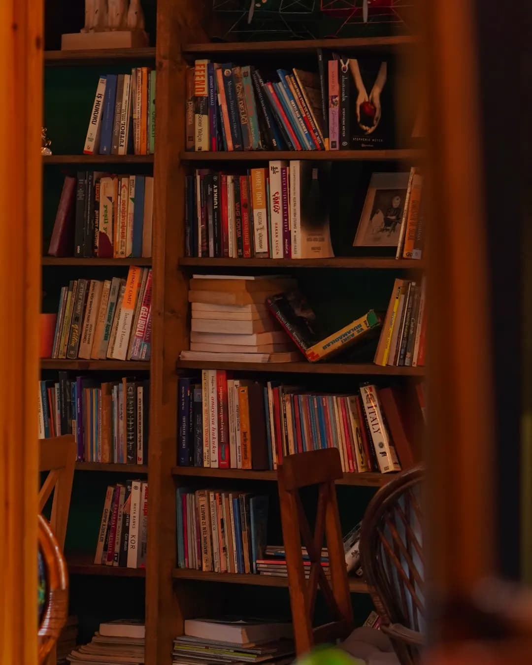 Kitaplık yakın çekim